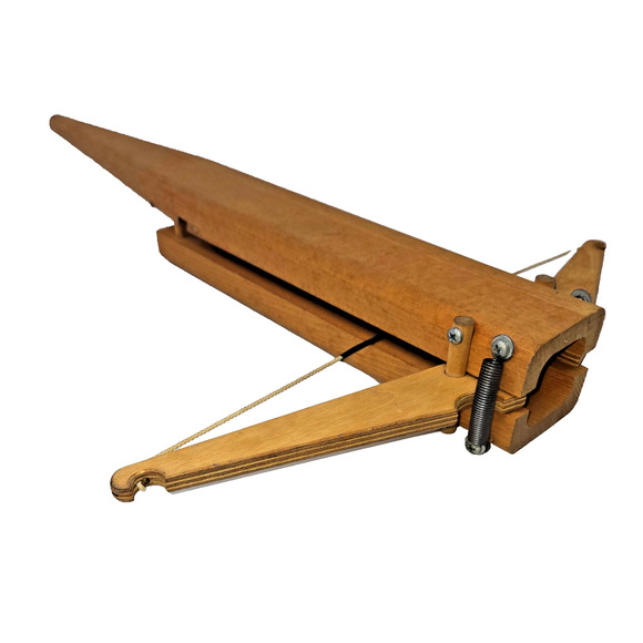 Vintage Wood Ping Pong Ball Crossbow Heavy Duty Craftsman Made Ren Fest Toy - Picture 1 of 12